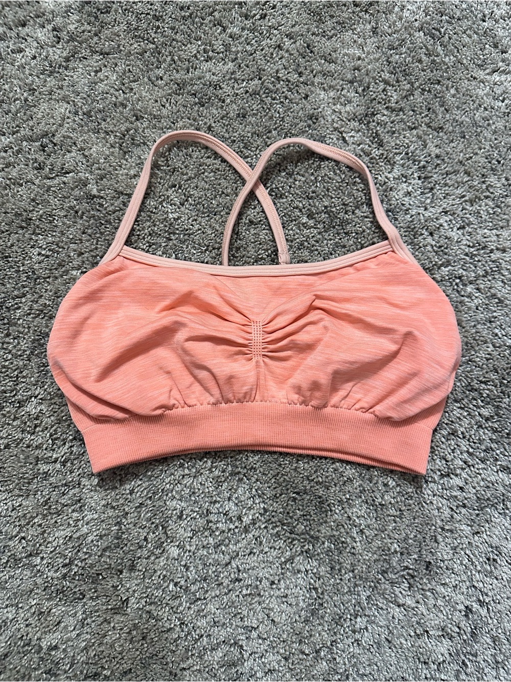 CALIA by Carrie Underwood Coral Peach Cross-Back Bralette